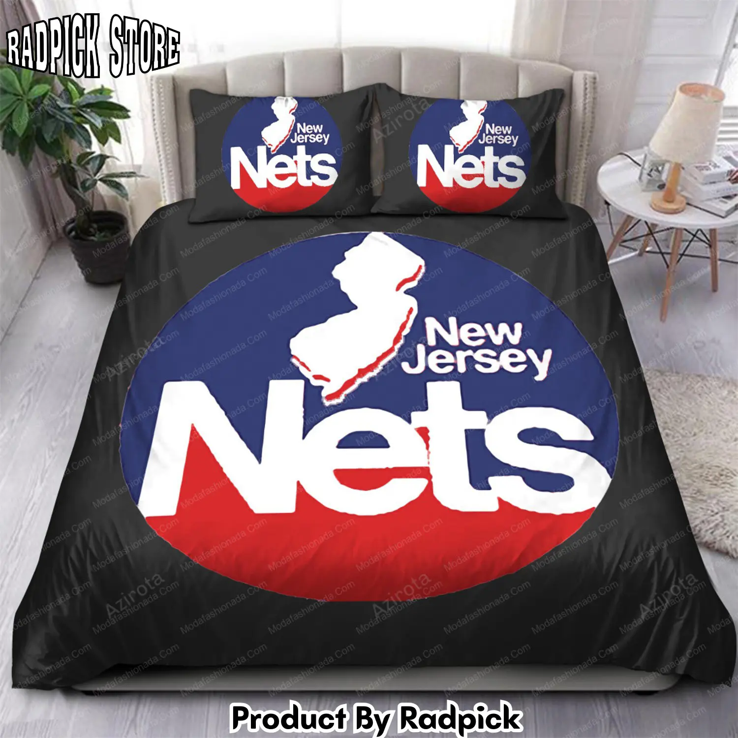 Radpick logo brooklyn nets 145 bedding sets rp3279028